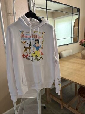 Disney Princess Snow White White Pullover Hoodie with Multicolor Graphic